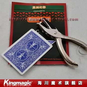 Hole Punch card/Mutarea Hole Card Gol Transfer Truc de Magie cu Pumnul Muta+Hole punch/trucuri magice/magic recuzita/transport Gratuit