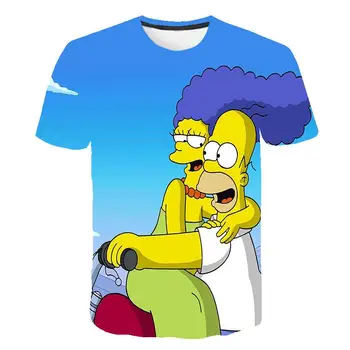 Homer Simpson 3d de Imprimare T Tricoul Bart Simpson Casa Îmbrăcăminte Homer Simpsons Tricou Costum Barbati/femei cu Familia Simpson Tricou