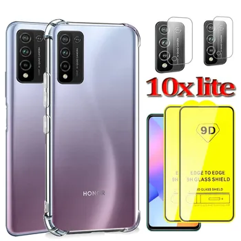 Honor10X Lite Cazuri de Telefon Onoare 10X Lite Anti-knock Caz+de Sticlă din Față Pentru Huawei Honor10XLite 10 X Lumina Huavei Caz de Silicon