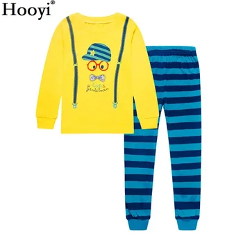 Hooyi Haine Pentru Copii Costume Baieti Pijamale 2 3 4 5 6 7 Ani Zbura Avionul De Moda Copilul Camasa De Noapte, Pijamale Seturi De Îmbrăcăminte Din Bumbac