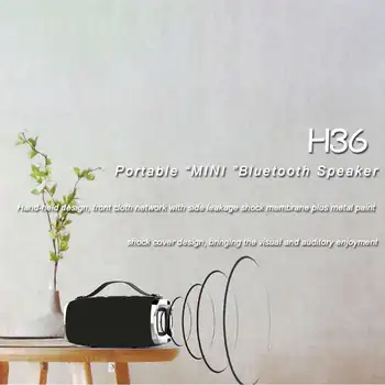 HOPESTAR H36 Mini Difuzor Bluetooth Portabil în aer liber rezistent la apă fără Fir Mic Difuzor Hifi Bass Sunet 3D Stereo Muzică Tf