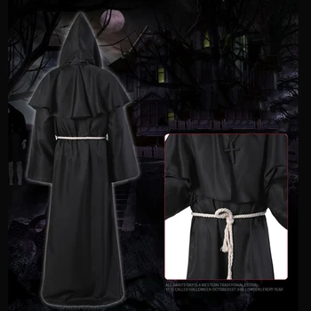 Horror Costum Grim Reaper Femei Halloween Dress Călugăr Cosplay Mantie Halat de Costume de Halloween pentru Femei Demon Costume Înfricoșătoare