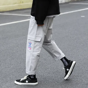 Hot de Moda Harajuku Bărbați Pantaloni Hip Hop Streetwear Barbati Multi Buzunare Cargo Pantaloni Harem Casual Cale de sex Masculin Pantaloni Jogging Pantaloni