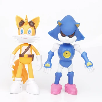 Hot Jocul Sonic Figura Jucarii Papusa Sonic Tails Knuckles Dr. Eggman Amy Rose Anime PVC Acțiune Model de Jucărie Pentru Copii Cadou 16CM