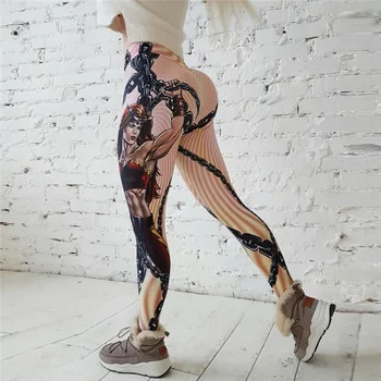 Hot Nou! Moda Erou Imprimate Jambiere Femei Push-Up de Fitness Legging Sportive Jeggings Slim Mare Elastic 3D de Imprimare Jambiere