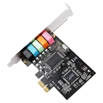 Hot-PCIe placa de Sunet 5.1, PCI Express Surround 3D Audio Card pentru PC, cu Mare Sunet Direct de Performanță & Low Profile Bracket