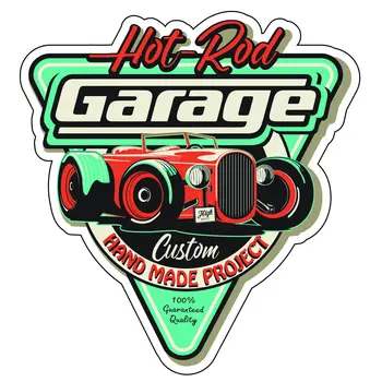 Hot Rod Garaj Vechi De Școală Autocolant Bobber Cafe Racer Retro #24