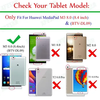 Hot Ultra Slim case pentru Huawei MediaPad M3 8.4 Stand Inteligent book cover pentru Huawei MediaPad M3 8.4 BTV-DL09 Tableta Android caz