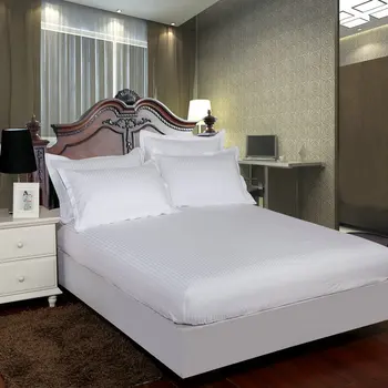 Hotel Bumbac Satin Montate foaie de Pat Dungă Saltea Acoperă Patru Colturi Cu Elastic 12 Culori