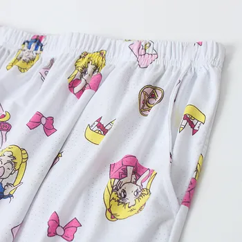 Hrajuku Japoneză Sailor Moon Set de Pijama Femei Lung/ Scurt Maneca Bumbac, Pijamale Desene animate Noapte Costum de Pijama Fete Uzura Acasă