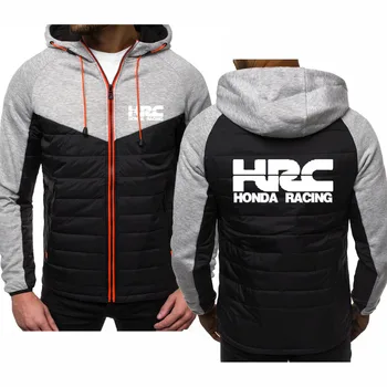 HRC cursa de motociclete Masina Logo-ul de imprimare de înaltă calitate Hanorac Bumbac Hoodies pentru Bărbați Primăvară Toamnă Lână de Bumbac Jacheta cu Fermoar