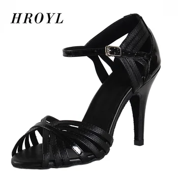 HROYL Vânzare Fierbinte Femei latină pantofi de dans Ballroom Tango Dans Pantofi Pentru Fete doamnelor Salsa Ridicata 10/7.5 CM Toc