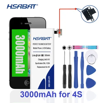 HSABAT 3000mAh Utilizare a Bateriei pentru iphone 4S pentru iphone4s pentru iphone4gs pentru iphone 4gs parcelă în termen de instrumente și Autocolant