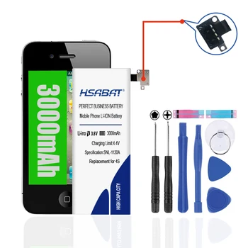 HSABAT 3000mAh Utilizare a Bateriei pentru iphone 4S pentru iphone4s pentru iphone4gs pentru iphone 4gs parcelă în termen de instrumente și Autocolant