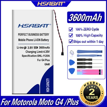 HSABAT 3600mAh GA40 Acumulator pentru Motorola Moto G4 pentru G4 Plus XT1625 XT1622 XT1642 XT1640 xt1626 XT1644 XT1643 SNN5970A