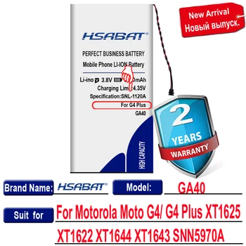 HSABAT 3600mAh GA40 Acumulator pentru Motorola Moto G4 pentru G4 Plus XT1625 XT1622 XT1642 XT1640 xt1626 XT1644 XT1643 SNN5970A
