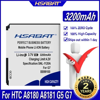 HSABAT Noi 3200mAh BB99100 Utilizare a Bateriei pentru HTC A8180 A8181 G5 G7 T8188 T9188 NEXUS ONE HTC Desire HTC Bravo Telefoane etc