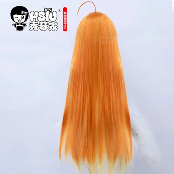 HSIU Printesa Conecta Re:se arunca cu capul Cosplay Pecorine peruca cosplay părul Lung și drept cu kumquat culoare