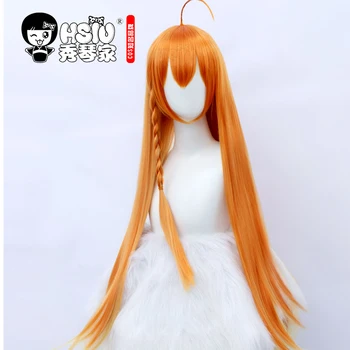HSIU Printesa Conecta Re:se arunca cu capul Cosplay Pecorine peruca cosplay părul Lung și drept cu kumquat culoare