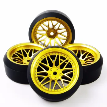HSP RC 1:10 On-Road, Accesorii Auto 4buc 5 Grade Rc Drift 1/10 Anvelope Janta Set Hex 12mm