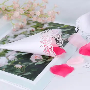 Huiran Naturale Hârtie Kraft Confetti Con Cadru Tava Rustic Decor Nunta Plivitul Decor Pentru Nunti, Decor Petrecere