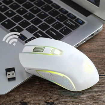 Huppgou X9 6 butoane 2.4 G wireless de încărcare mouse Silențios de încărcare mechanical gaming mouse Stralucitoare mouse-ul pentru desktop, laptop