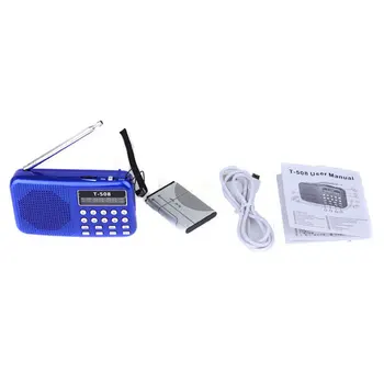 Hxsonking Portabil Radio FM, Suport pentru MP3 Muzica TF/SD Card-Display LCD de Radio