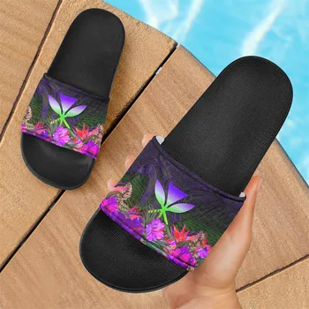 HYCOOL Maoli Kanaka Hawaiian Hibiscus de Imprimare de Moda Apartamente Slide Sandale Femei Bărbați în aer liber, Plajă Flip Flops Zapatillas Mujer