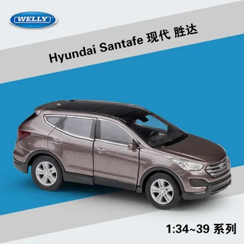 Hyundai Santafe WELLY Masini 1/36 Metal Aliaj turnat sub presiune modele de Masini Jucarii