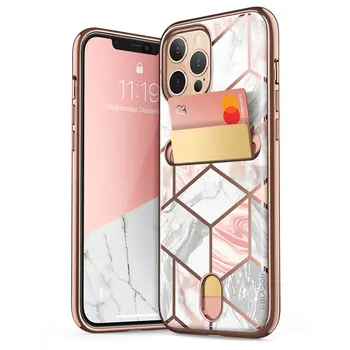 I-BLASON Pentru iPhone 12 Pro Max Cazul 6.7 inch (2020 de Presă) Cosmo Portofel Slim Designer Slot pentru Card de Portofel Caz Capacul din Spate caz