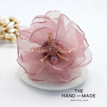 I-Remiel Moda Noua Arta Pânză Floare de Cristal Broșă Pin Femeile Corsaj Cămașă Rochie Haina de Pin Rever Insigna de Bijuterii Accesorii