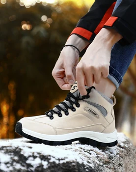 Iarna Cald Drumeții Glezna Cizme Barbati Femei Alpinism Pantofi Cu Blana Doamnelor Pantofi De Sport În Aer Liber Cuplu Adidas Unisex