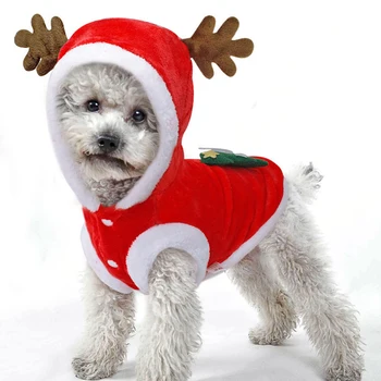 Iarna Câine De Desene Animate Haine De Crăciun Cald Pisica Animale De Companie Câine Sacou Haina Catelus Hoodies Pentru Crăciun Mici Și Mijlocii Costum Catelus
