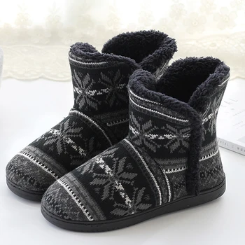 Iarna Femeie Papuci De Catifea Cald Scurt De Pluș, Papuci De Robust Unic Dormitor Pantofi Anti-Alunecare, Moale Papuci De Casă 2020