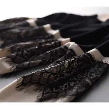 Iarna Femeie Turnleneck Dantela Mozaic Pulovere Toamna Anului 2020 De Moda Elegant Cu Maneca Lunga Pulover Tricotate De Culoare Lovit Haine Largi
