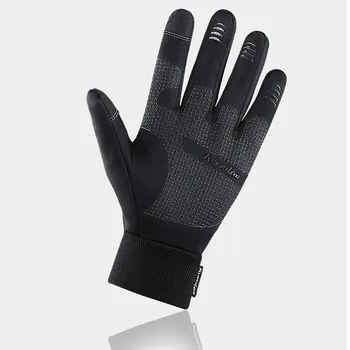 Iarna Mănuși pentru Bărbați de Noapte Benzi Reflectorizante Touchscreen rezistent la apa Anti-alunecare Mănuși Pentru Schiat Windproof Puf Mănuși de Cald#2