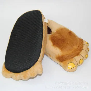 Iarna noi Interior, Papuci de Casă somptuoasă Pantofi Femei Barbati Copii Amuzante Laba Papuci de Crăciun Monstru Dinozaur Gheare de Pluș Acasă