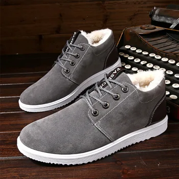 Iarna Noi Plus Catifea de Bumbac Pantofi 2020 Barbati Casual-Pantofi de top coreeană de Moda Trendy Pantofi Cald Cizme de Zapada Bărbați