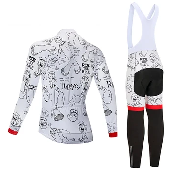 Iarna Thermal Fleece Cyling Jersey Set 2020 Barbati/Femei cu Maneci Lungi cu Bicicleta Îmbrăcăminte de Biciclete MTB Jersey Salopete Pantaloni KIT