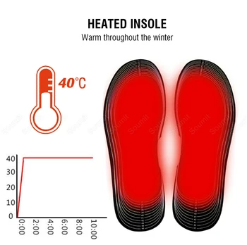 Iarna Tălpi interioare Încălzite pentru Unisex Baterie Electrică de Încălzire Cald Pantofi cu Insertii de Saltea Electric Fibra de Carbon Picior Termică Tălpi