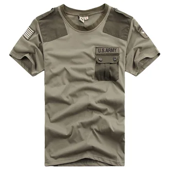 Idopy de Vară pentru Bărbați-Ne Armatei Mozaic de Buzunar T-Shirt iute Uscat Luptă Stil Militar, Tricouri Tricouri Pentru Cool