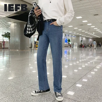 IEFB primăvară blugi largi pentru barbati moda coreeană drept versatil pantaloni trendy toamna pantaloni largi picior tendință nouă de pantaloni din denim 4240