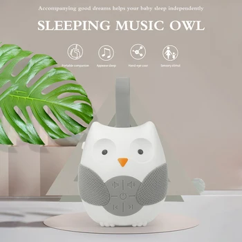 IKAUOIE Portabil Copil Suzeta Player Muzical Bufnita în Formă de Agățat Cărucior de Dormit Confort Educație Timpurie Jucărie somn Calm