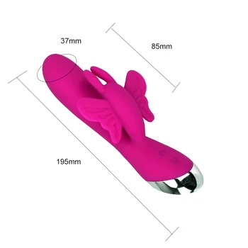 IKOKY 10 Viteza Fluture Penis artificial Vibratoare Sex Shop Jucarii Sexuale pentru Femei pentru Orgasm Stimulator AV Stick Bagheta