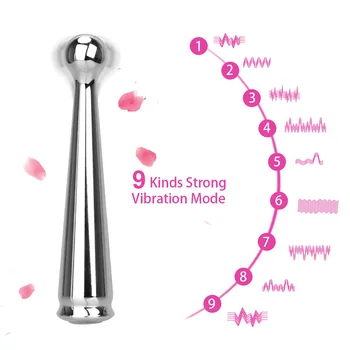IKOKY 9 Speed Metal Vibratoare Jucarii Sexuale pentru Femei Maturbator de Încărcare USB G-spot Stimulator Clitoris Adult Produse Erotice, Sex Shop