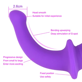 IKOKY Anal Plug Lung Penis artificial Penis Flexibil Dublu Dildo-uri Dual Cap de Penis Jucarii Sexuale pentru Lesbiene Vibrator Femeie Masturbari