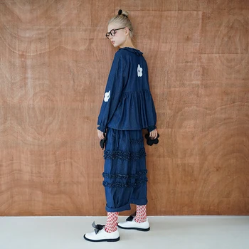 Imakokoni design original patch denim sacou Japoneză sălbatice simplu moda femei toamna stil nou 203035