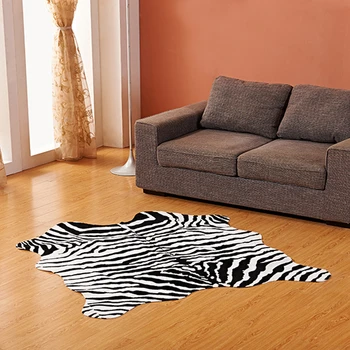 Imitație de Piele de Animal Covor 140*160 cm Non-alunecare de Vacă Zebra cu Dungi Zona Covoare și Covoare Pentru Casa Living Dormitor Podea Mat