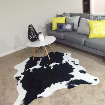 Imitație de Piele de Animal Covor 140*160 cm Non-alunecare de Vacă Zebra cu Dungi Zona Covoare și Covoare Pentru Casa Living Dormitor Podea Mat
