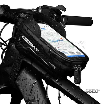 Impermeabil Bicicleta Fața Fascicul Sac De 6.5 Inch Touch Ecran De Blocare Lumina Bicicleta Geanta Hard-Shell Pentru Biciclete Geanta Accesorii Pentru Biciclete